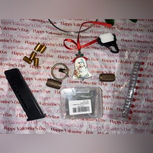 Festive Snowman Ornament with Red Ribbon and extras